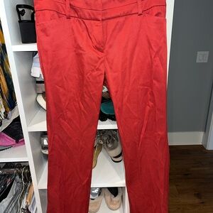 New York & Company Vibrant Red Straight Leg Pants